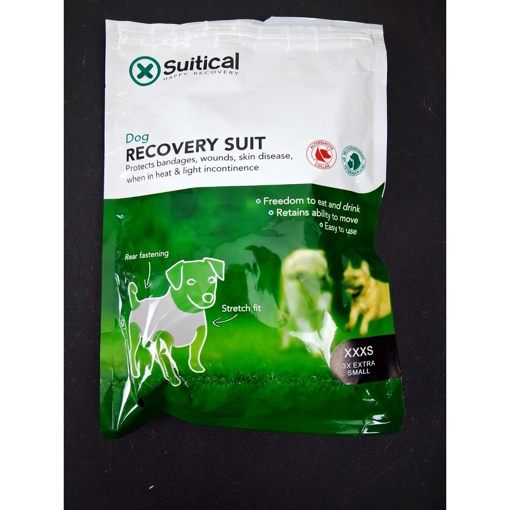 Suitical Recovery Suit For Dogs 3X Extra Small Chihuahua Size In Heat Wounds